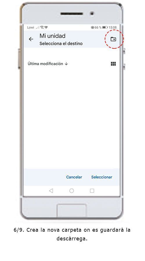 Captura de pantalla del procés per desar una conversa de WhatsApp en PDF amb ajuda de Save The Proof