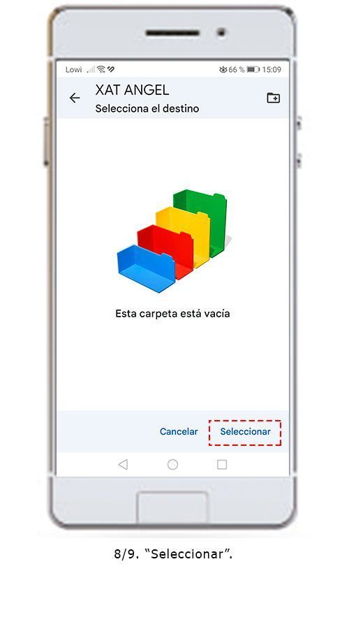 Captura de pantalla del procés per desar una conversa de WhatsApp en PDF amb ajuda de Save The Proof